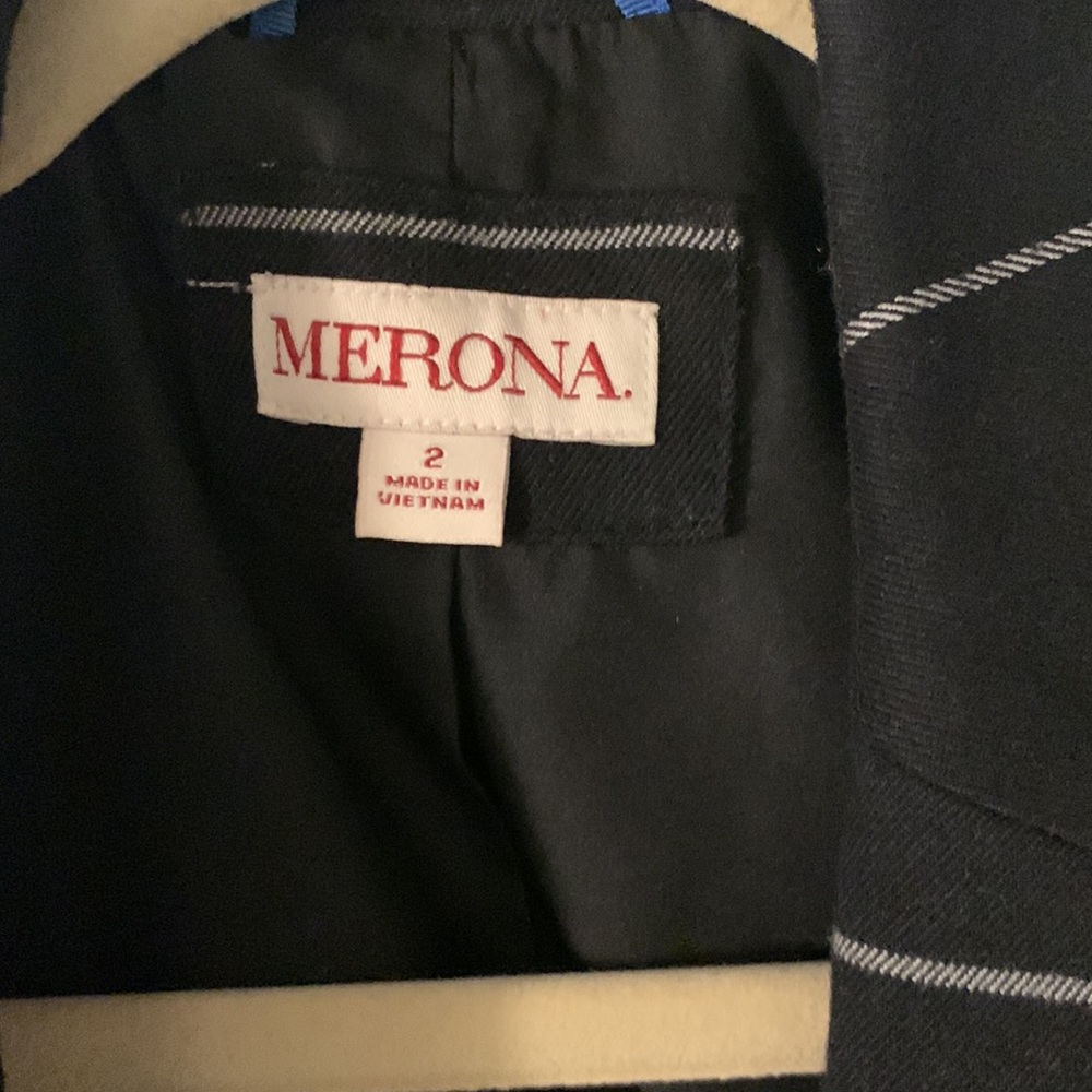 Merona Black Windowpane Pattern Blazer - image 3